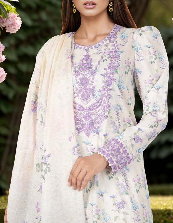 Embroidered Lawn Stitched Shirt