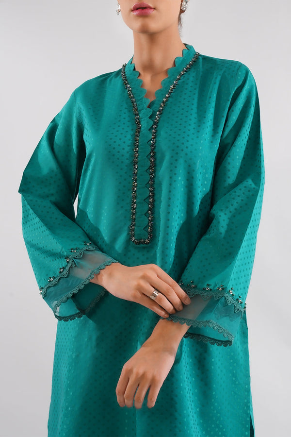 Stitched Self Jacquard 2 Piece (Shirt/Trouser)