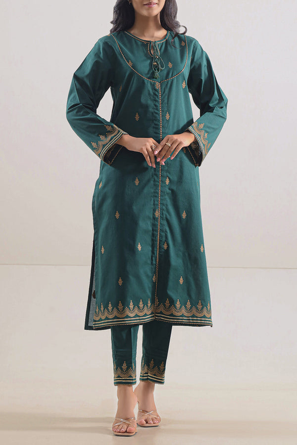 Cotton Jacquard Stitched 2 Piece (Shirt/Trouser)