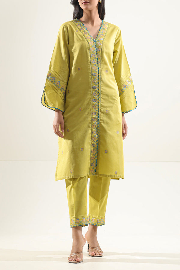 Cotton Jacquard Stitched 2 Piece (Shirt/Trouser)