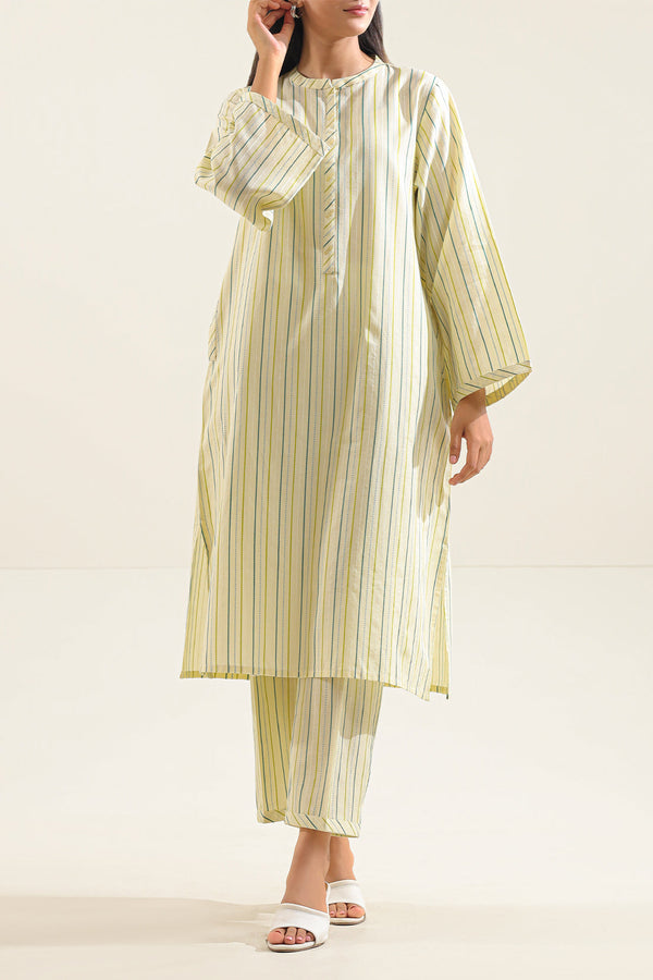Cotton Jacquard Stitched 2 Piece (Shirt/Trouser)