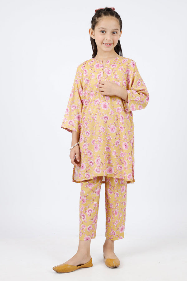 Printed Lawn Stitched 2 Piece (Shirt/Trouser)  For Kids