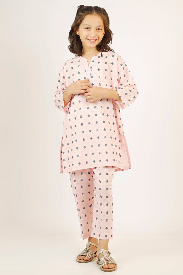 Printed Lawn Stitched 2 Piece (Shirt/Trouser)  For Kids