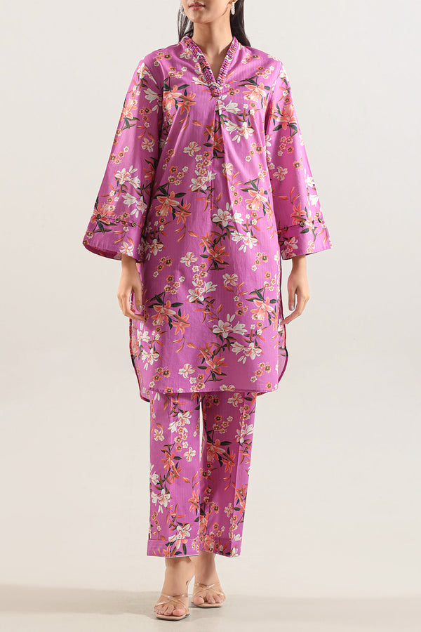 Printed Strip Lawn Stitched 2 Piece (Shirt/Trouser)