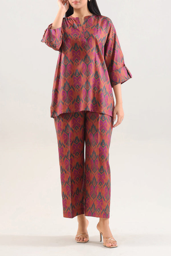 Printed Arabic Lawn Stitched 2 Piece (Shirt/Trouser)