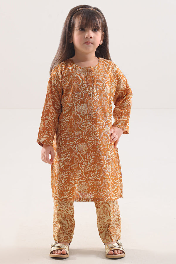 Printed Lawn Stitched 2 Piece (Shirt/Trouser) For Kids