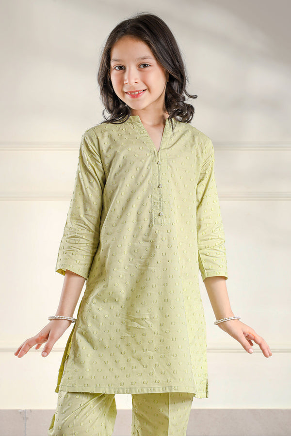 Stitched Reverse Jacquard Shirt/Trouser For Kids