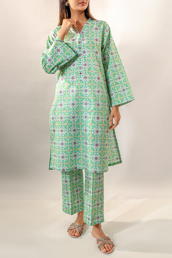 Printed Soft Touch Cotton Stitched 2 Piece (Shirt/Trouser)