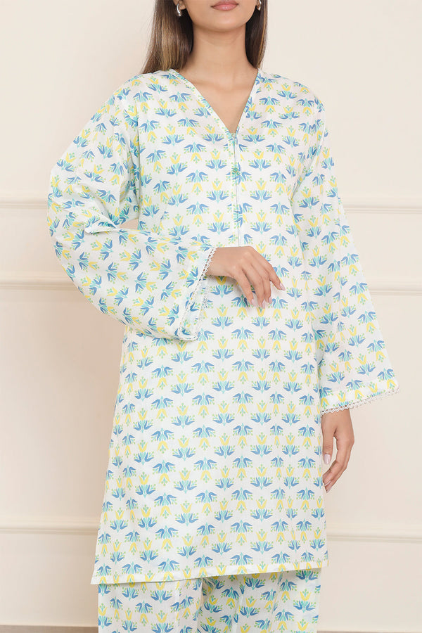 Printed Soft Touch Cotton Stitched 2 Piece (Shirt/Trouser)