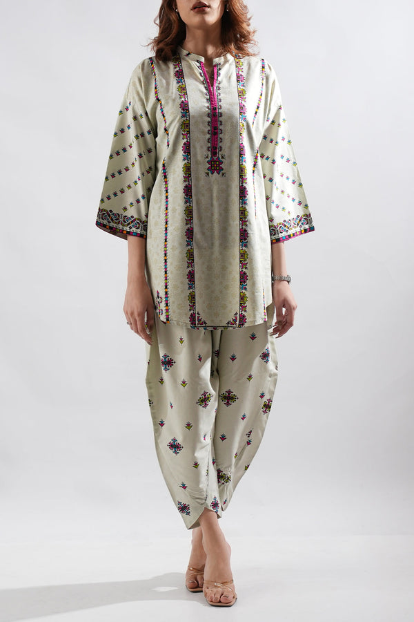 Printed Soft Touch Cotton Stitched 2 Piece (Shirt/Trouser)
