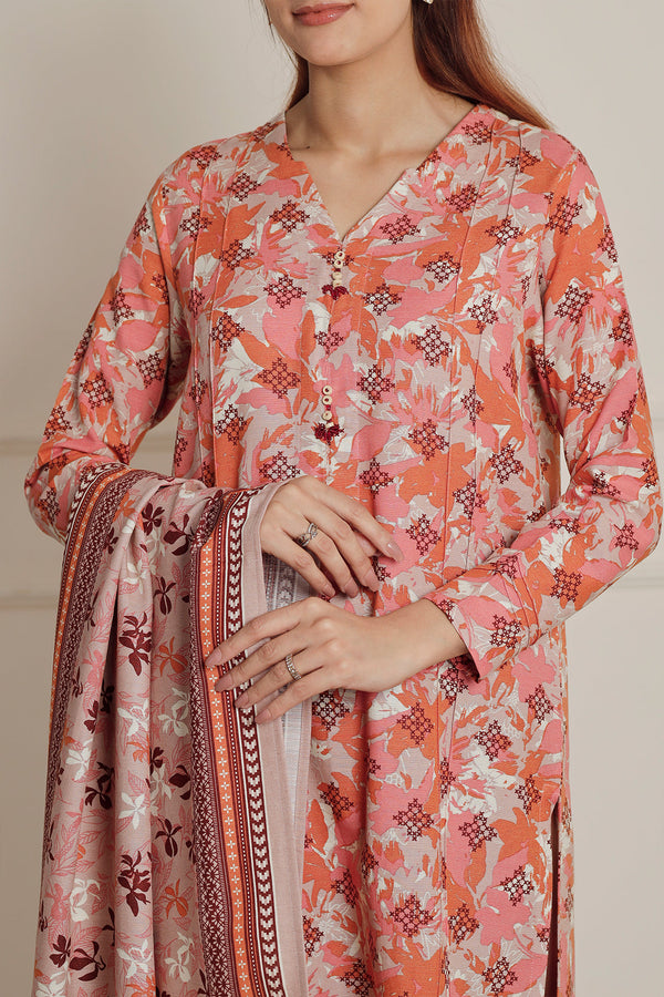 Printed Khaddar Stitched 2 Piece (Shirt/Trouser)