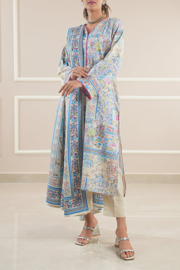 Printed Khaddar Stitched 2 Piece (Shirt/Trouser)