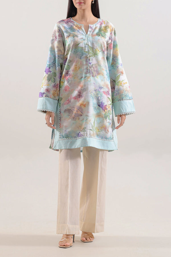 Printed Khaddar Stitched Shirt