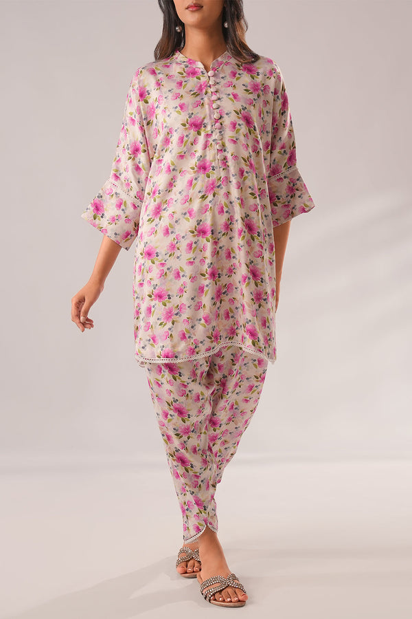 Printed Pashmina Stitched Shirt
