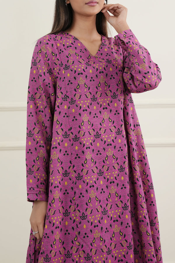 Printed Khaddar Stitched 2 Piece (Shirt/Trouser)