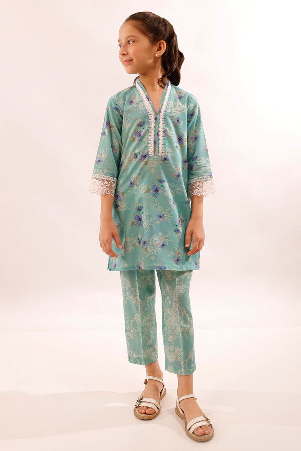Printed Stitched Lawn 2 Piece (Shirt/Trouser) For Kids