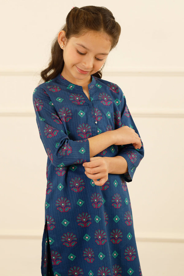 Printed Lawn Stitched 2 Piece (Shirt/Trouser)  For Kids
