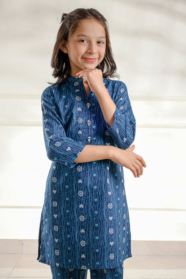 Printed Lawn Stitched 2 Piece (Shirt/Trouser)  For Kids
