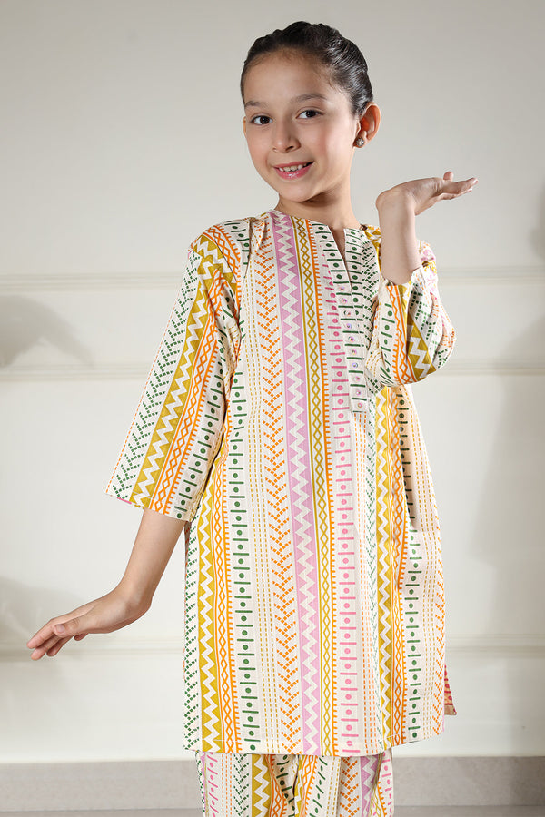 Stitched Lawn 2 Piece (Shirt/Trouser) For Kids