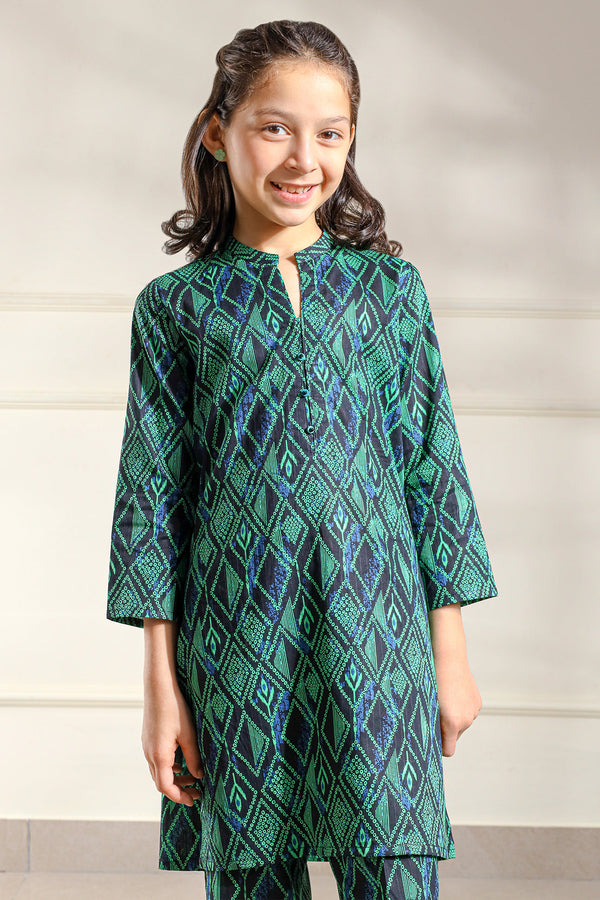 Printed Lawn Stitched 2 Piece (Shirt/Trouser)  For Kids