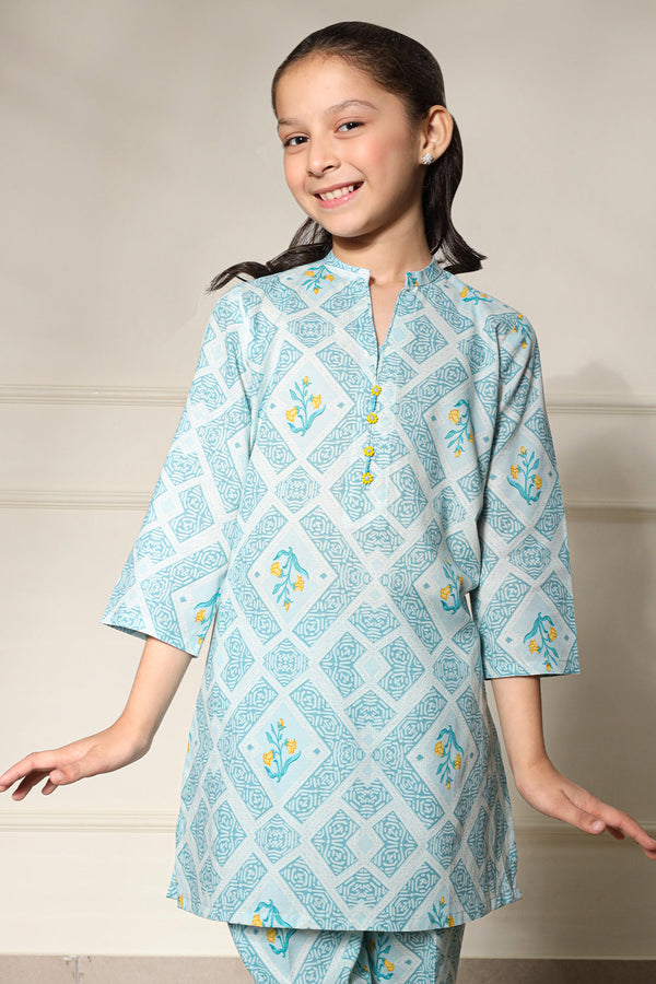 Printed Lawn Stitched 2 Piece (Shirt/Trouser)