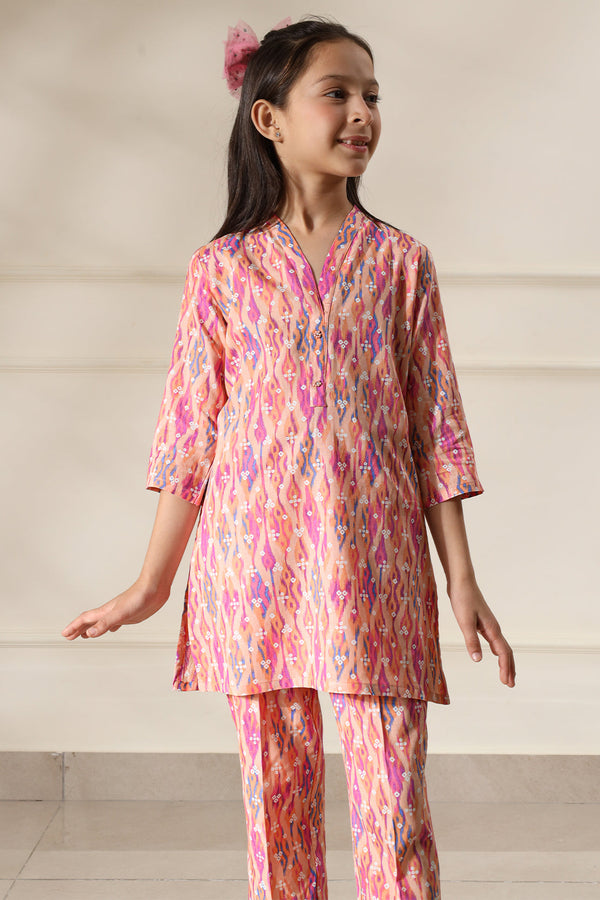 Printed Lawn Stitched 2 Piece (Shirt/Trouser)  For Kids