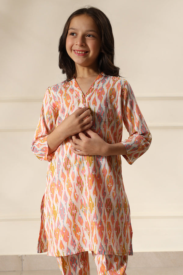 Printed Lawn Stitched 2 Piece (Shirt/Trouser)  For Kids