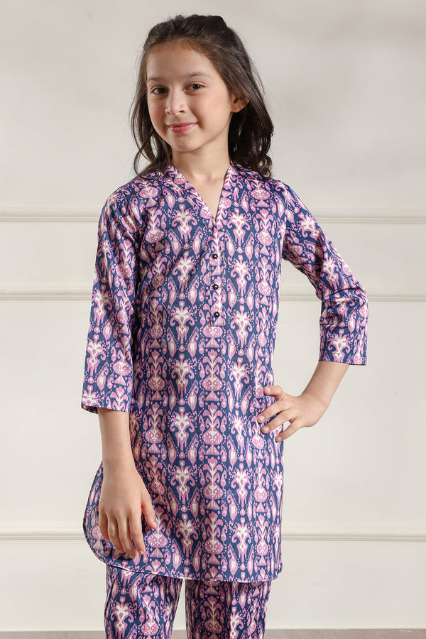 Printed Lawn Stitched 2 Piece (Shirt/Trouser)  For Kids