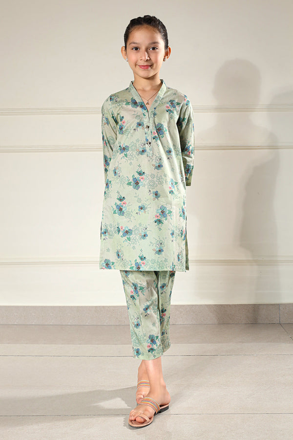 Stitched Lawn 2 Piece (Shirt/Trouser) For Kids