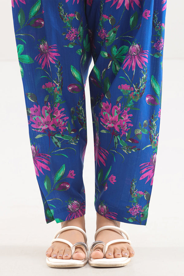 Printed Strip Lawn Pants