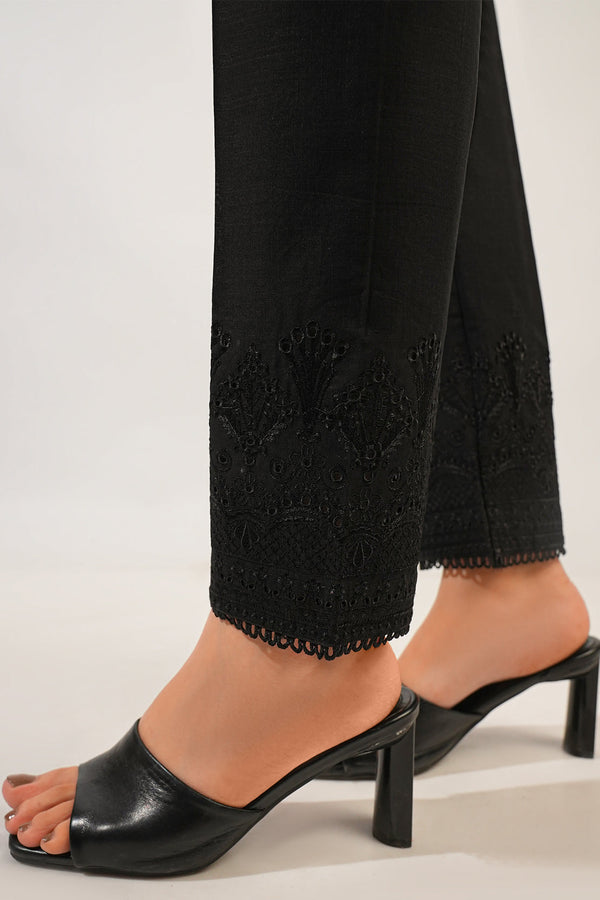 Embroidered Cross Hatch Pant