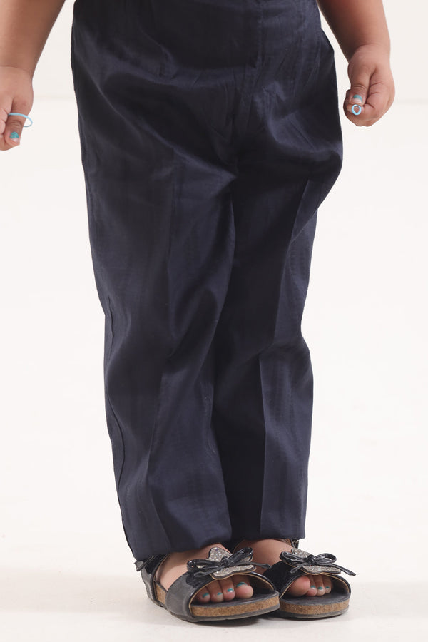 Self Jacquard Pant For Kids