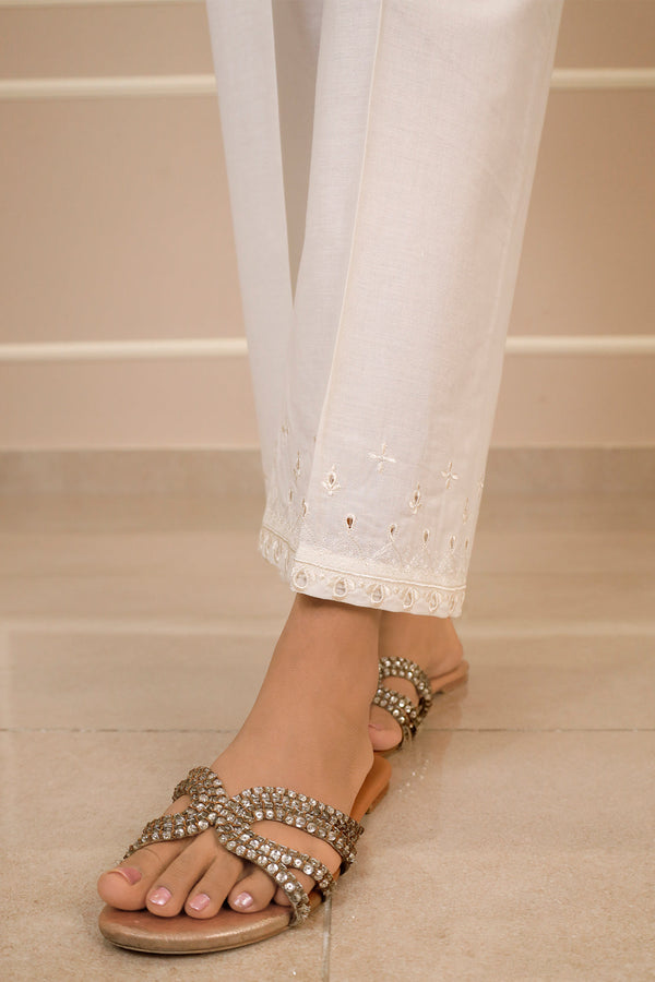 Embroidered Cotton Pant