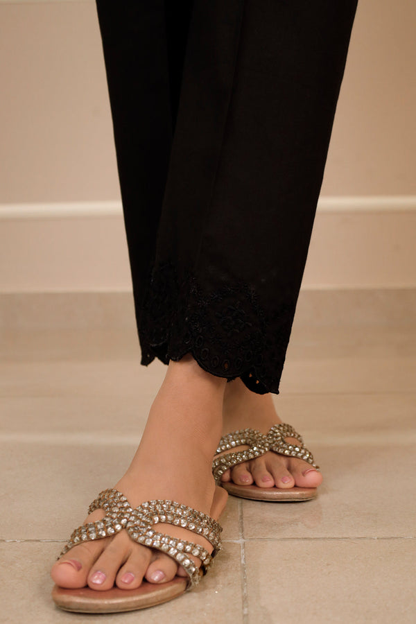 Embroidered Cotton Pant