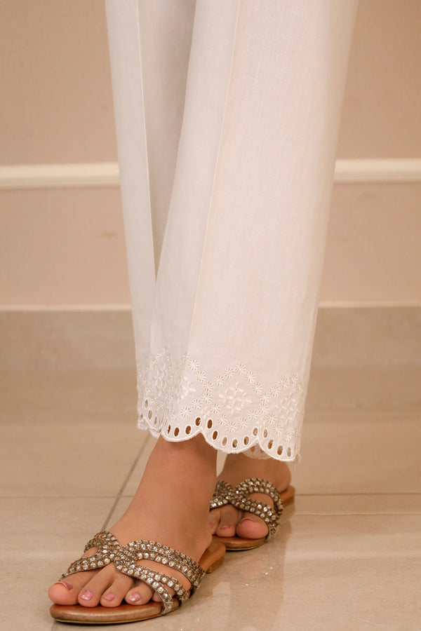 Embroidered Cotton Pant