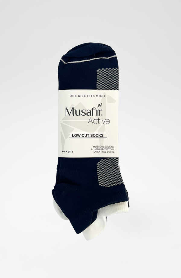 MUSAFIR ACTIVE LOW CUT SOCKS (PACK OF 3)