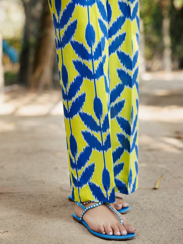 Lime Green Cambric Trousers - ALP-T-2278