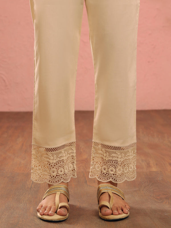 Beige Cambric Trousers - AL-T-728
