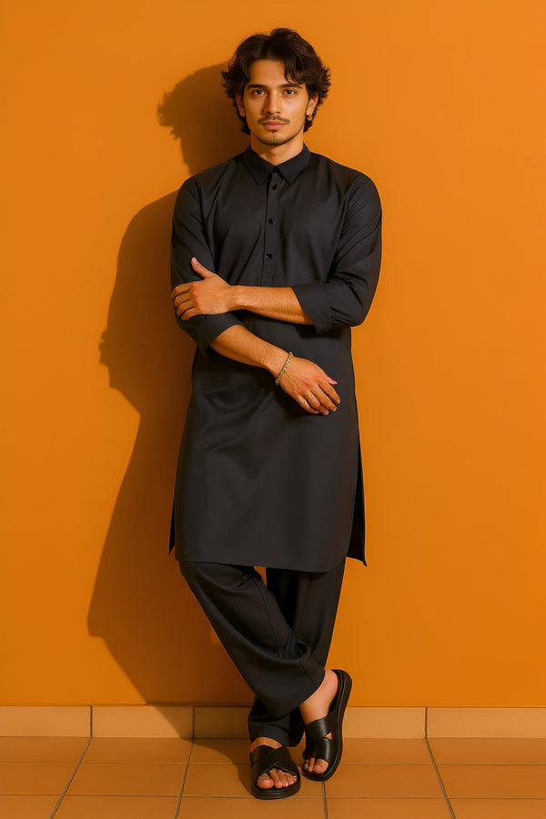 Charcoal-Blended-Shalwar Suit - (M25SSE2043)
