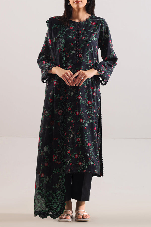 Unstitched Printed Lawn 3 Piece