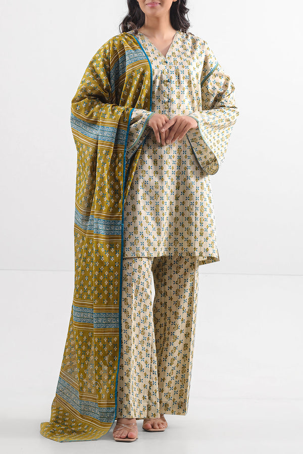 Unstitched Printed Lawn 2 Piece (Shirt/Dupatta)