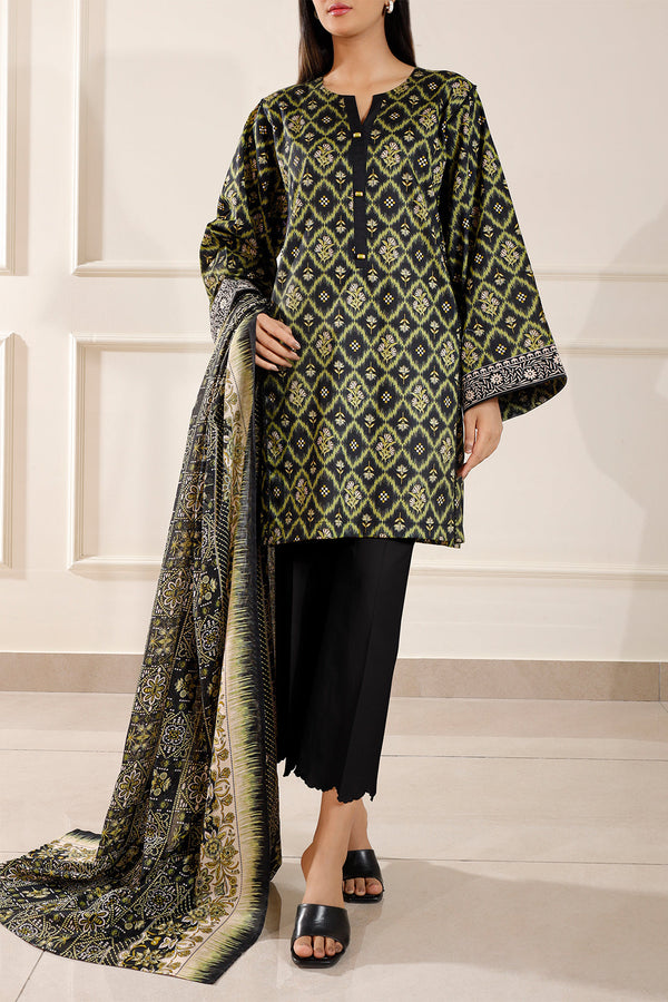 Unstitched Printed Lawn 3 Piece