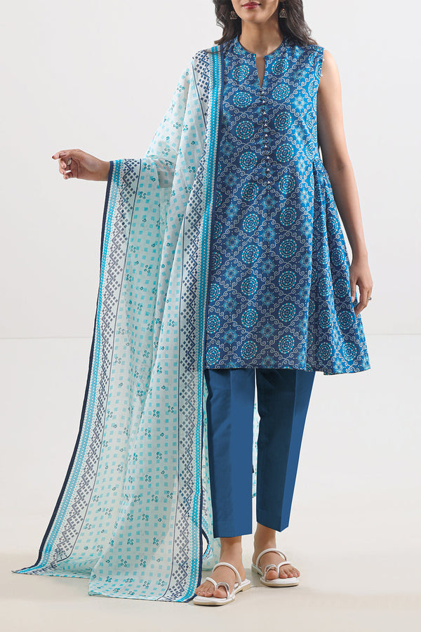 Unstitched Printed Lawn 2 Piece (Shirt/Dupatta)