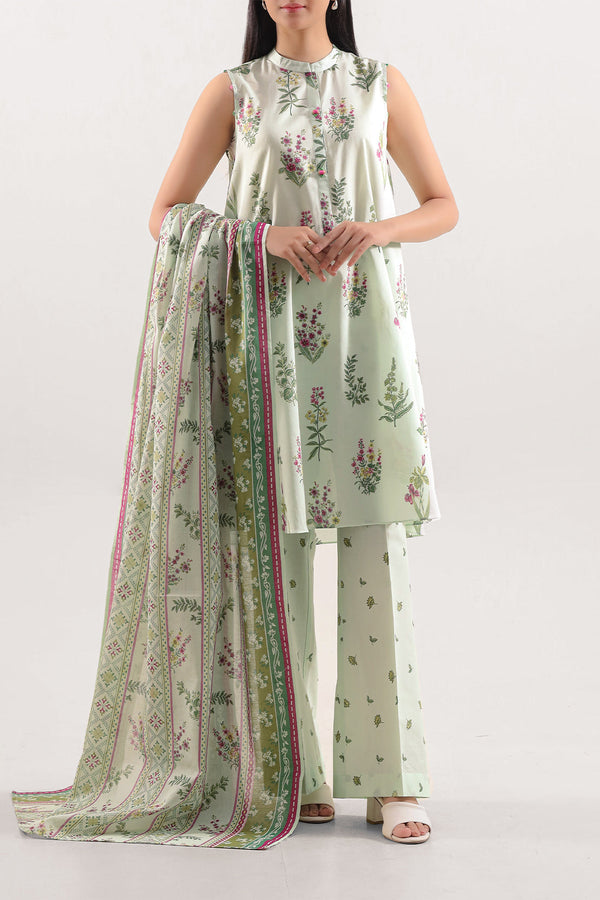 Unstitched Printed Lawn 3 Piece