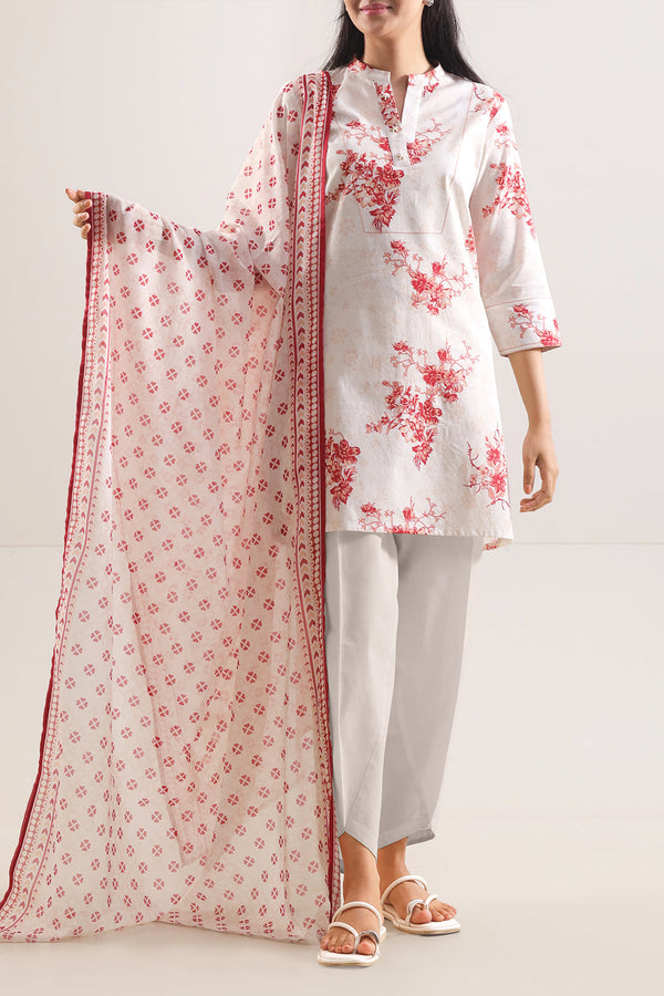 Unstitched Printed Lawn 3 Piece