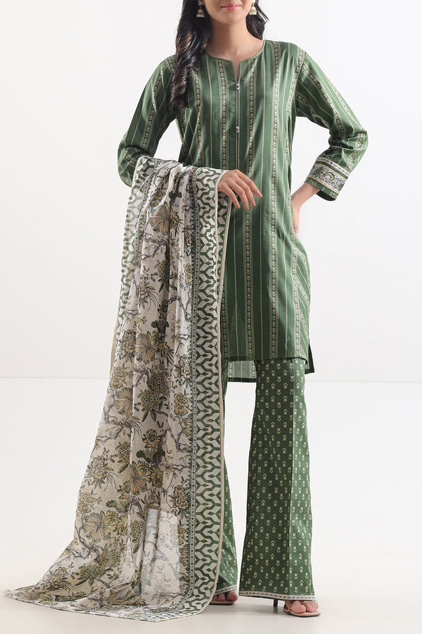 Unstitched Printed Lawn 2 Piece (Shirt/Dupatta)