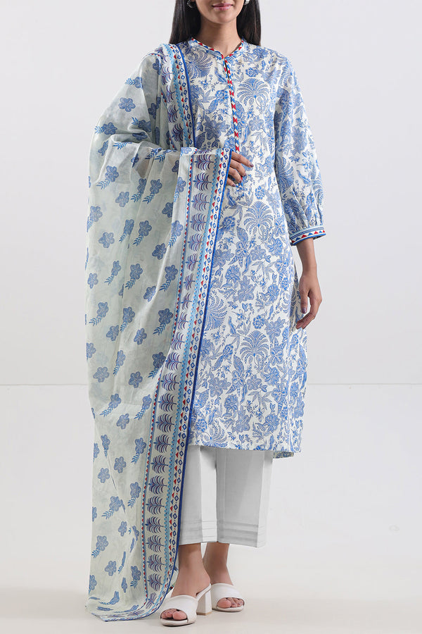 Unstitched Printed Lawn 3 Piece