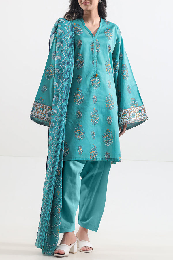 Unstitched Printed Lawn 3 Piece