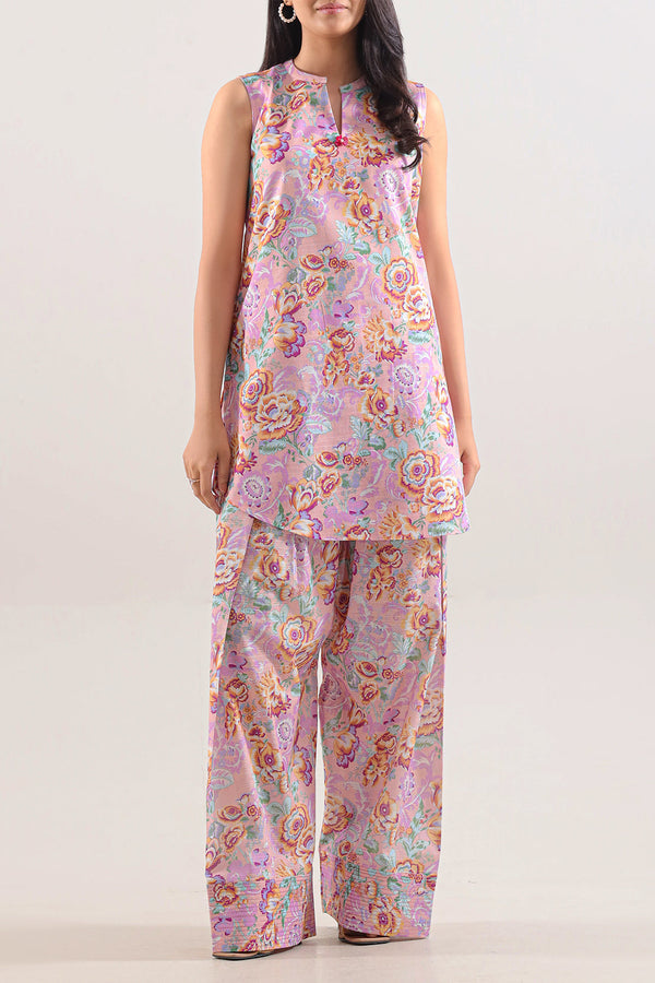 Unstitched Printed Warm Khaddar 2 Piece (Shirt/Trouser)