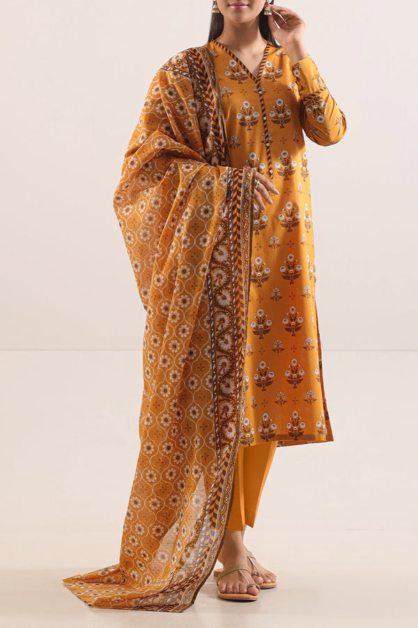 Unstitched Printed Lawn 3 Piece